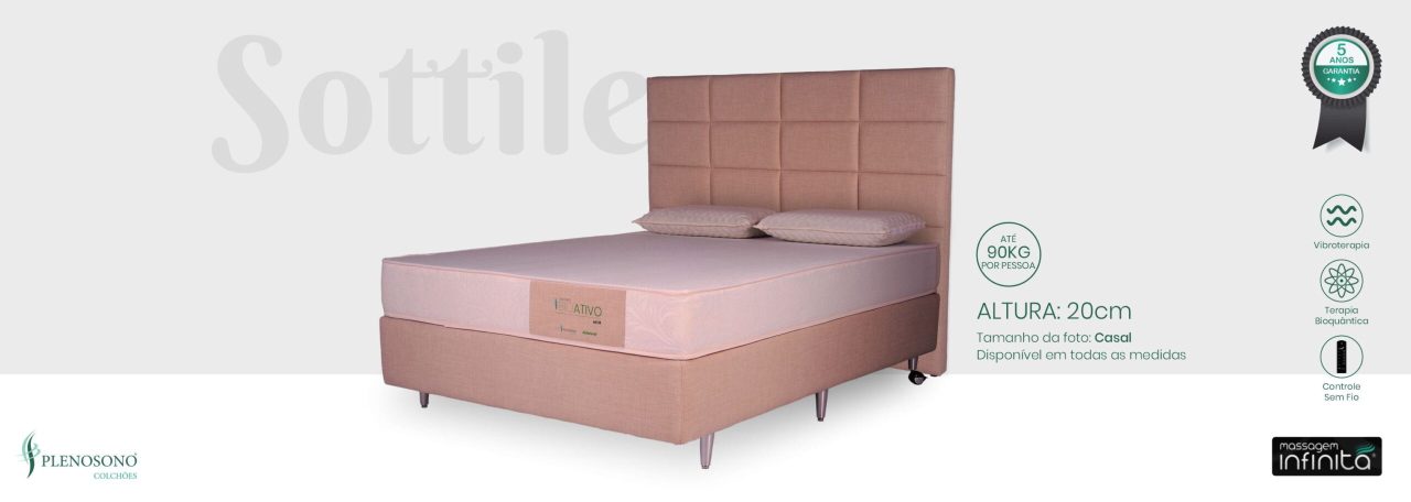 Colchão Sottile Plenosono com detalhes